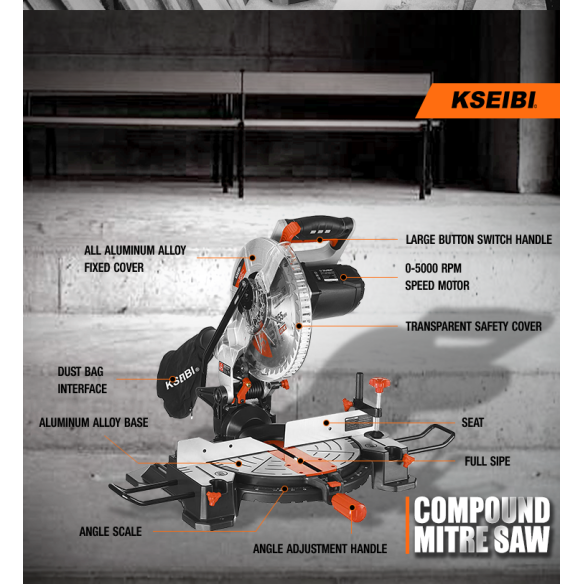 1800W Mitre Saw | Power Tools | KSEIBI