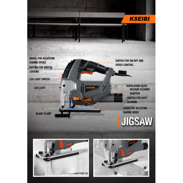 800W Jig Saw / 85mm - Power Tools  | KSEIBI
