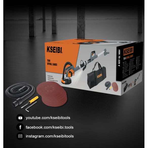 Drywall Sander, 225mm, 750W | Power Tools | KSEIBI