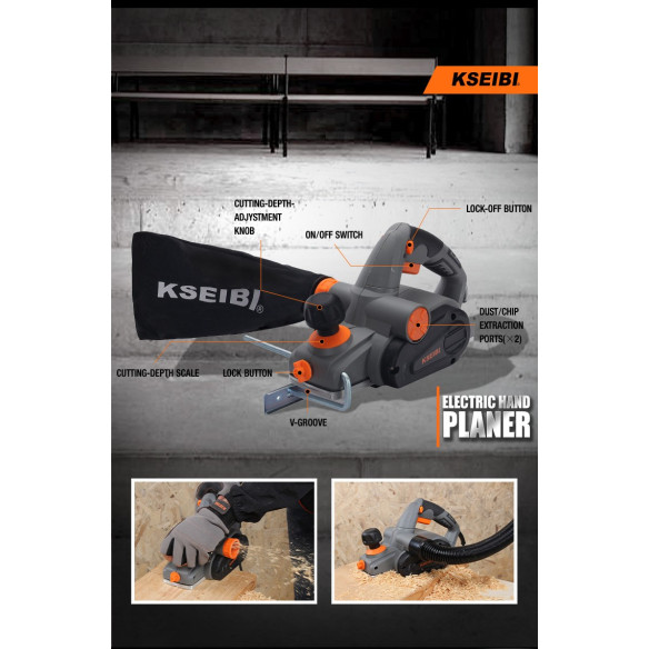 Electric Planer, 82mm 710W | Power Tools | KSEIBI