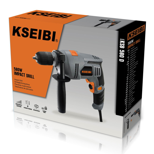 Impact Drill, 13mm Keyless, 580W | Power Tools | KSEIBI