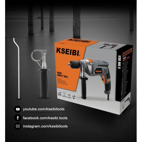 Impact Drill, 13mm Keyless,  900W | Power Tools | KSEIBI