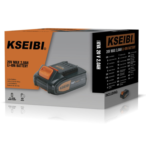 Battery '20V Max' 2,0AH Li-Ion | Power Tools | KSEIBI