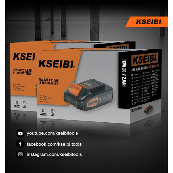 Battery '20V Max' 2,0AH Li-Ion | Power Tools | KSEIBI