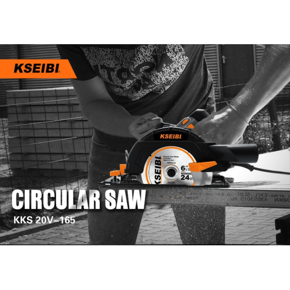 20V Cordless Circular Saw, 165mm, Bare | Power Tools | KSEIBI