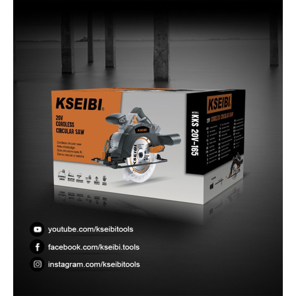 20V Cordless Circular Saw, 165mm, Bare | Power Tools | KSEIBI