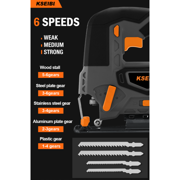 20V Cordless Jigsaw, 80mm, Bare | Power Tools | KSEIBI