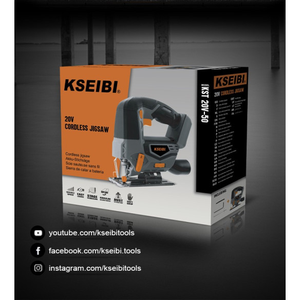 20V Cordless Jigsaw, 80mm, Bare | Power Tools | KSEIBI