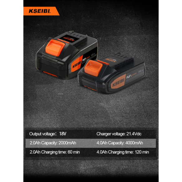 Battery '20V Max' 4.0AH Li-Ion | Power Tools | KSEIBI