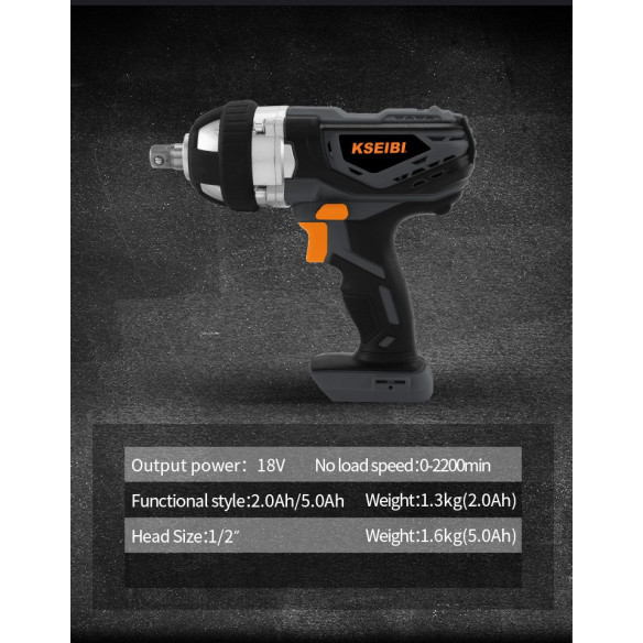 20V Cordless Impact Wrench, 1/2", Bare