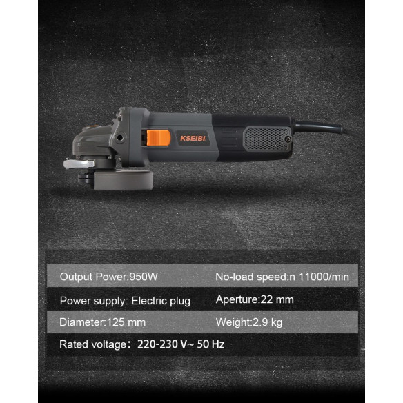 Angle Grinder, 125mm, Variable Speed, 1000W | Power Tools | KSEIBI