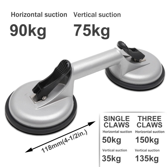 Levantador de ventosa con ventosa de aluminio resistente | KSEIBI