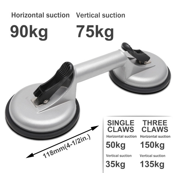 Levantador de ventosa con ventosa de aluminio resistente | KSEIBI