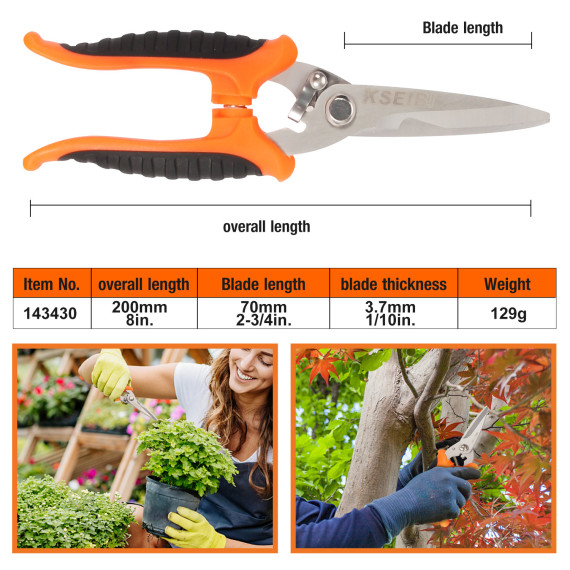 Premium Straight Razor Garden Pruner for Precision Cutting | KSEIBI