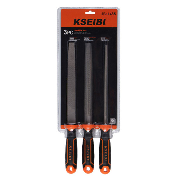 Lima de media caña de acero con agarre ProGrip | KSEIBI