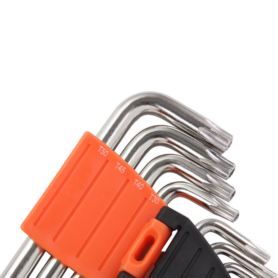 High-Quality Star Tamperproof Key Wrench Set Long 9-Pc. for Precision Jobs | KSEIBI