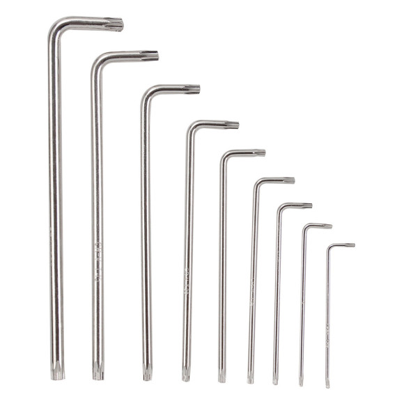 High-Quality Star Tamperproof Key Wrench Set Long 9-Pc. for Precision Jobs | KSEIBI