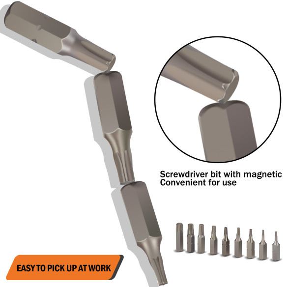 Punta avvitatore a stella 1/4" per lavori di precisione | KSEIBI