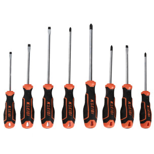 Slotted & Philips Screwdriver Set 8-Pc