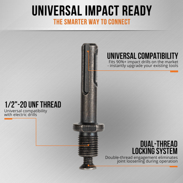 Adaptador De Mandril Sds-Plus 1/2"-20 Unf | KSEIBI