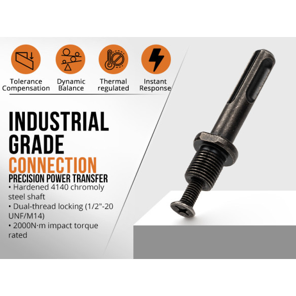 Adapteur de mandrin SDS-plus/bright 1/2"-20 UNF pour perceuse | KSEIBI