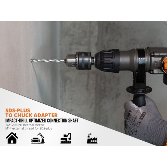 Upgrade Your Tools with the SDS-Plus Chuck Adaptor/Bright 1/2"-20 Unf | KSEIBI
