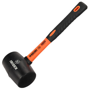 Martillo de goma, cabeza negra dura / Progrip