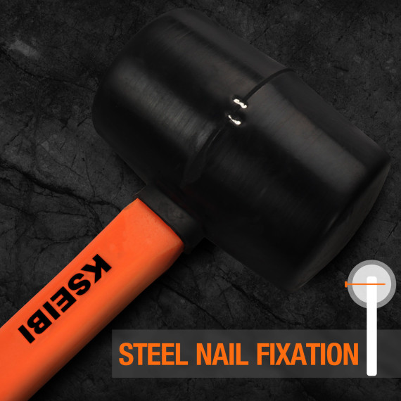 Купить резиновый молоток ProGrip с жесткой черной головкой | KSEIBI