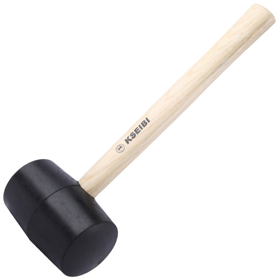 Martillo de goma con cabeza dura negra resistente y duradero | KSEIBI