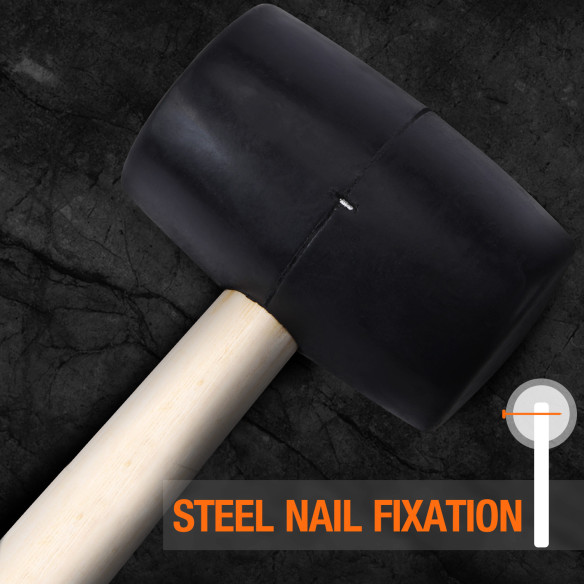 Martelo de Borracha Duro | Ideal para Marcenaria e Bate-Pinos | KSEIBI