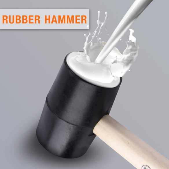 High-Quality Rubber Hammer Hard Black Head for Precision Work | KSEIBI