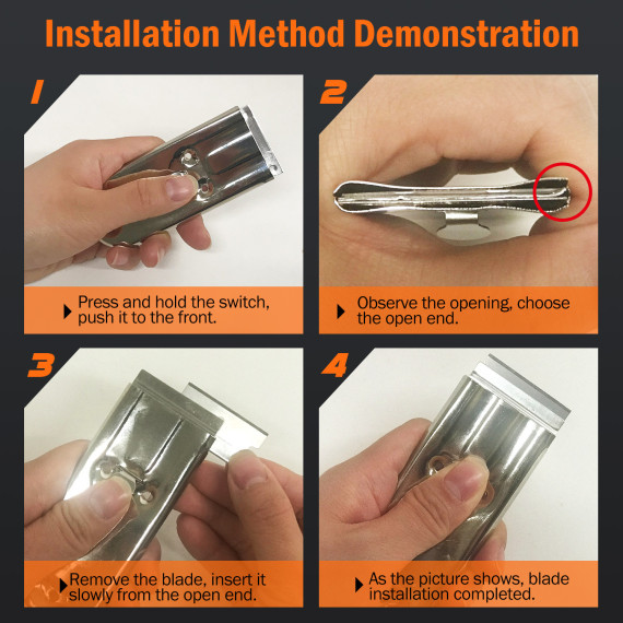 Grattoir en acier à rasoir rétractable de qualité supérieure | KSEIBI