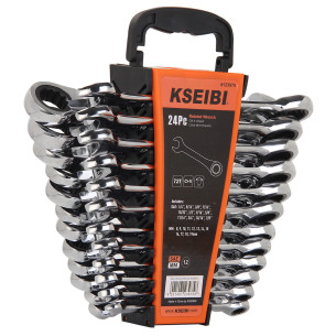 Ratchet Combination Spanner Wrench Set 24-PC