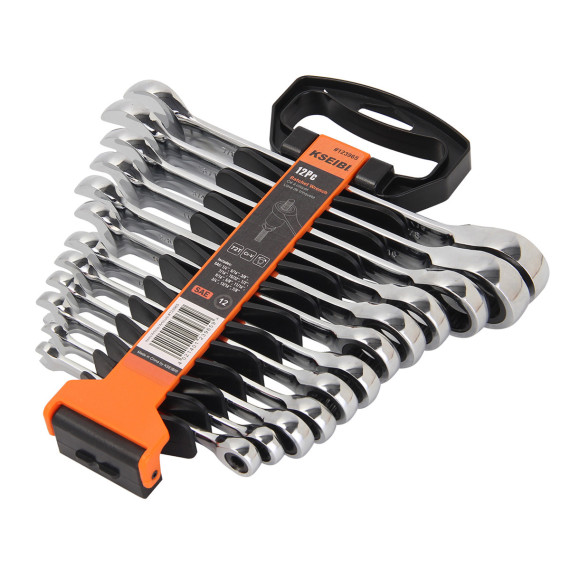 High-Quality Ratchet Combination Wrench Set - 12 Pieces | KSEIBI