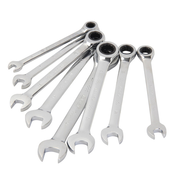 High-Quality Ratchet Combination Wrench Metric Set for Precision Tasks | KSEIBI