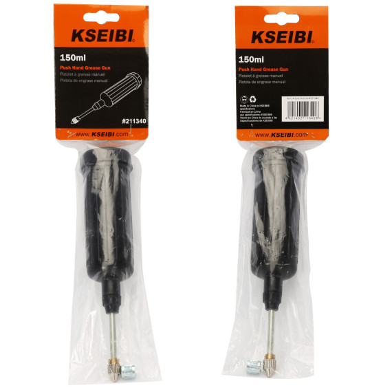 Pistole à graisse à poussée 150 ml pour mécaniciens professionnels | KSEIBI