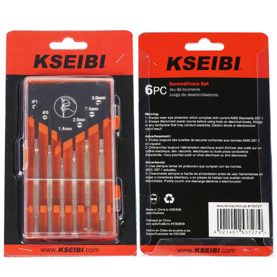 Professional Precision Screwdriver Set - High-Quality 6-Pc Kit for DIY Projects | KSEIBI