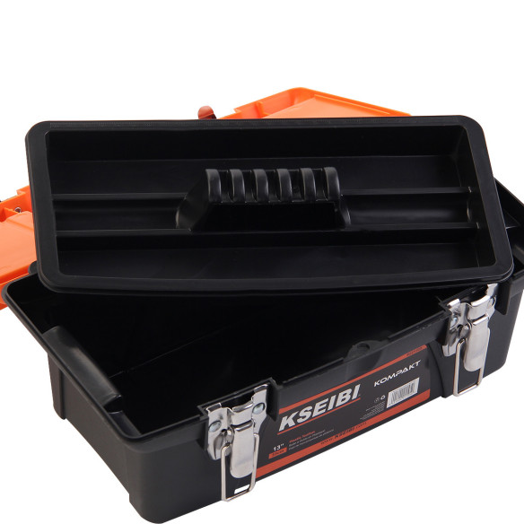 "High-Quality Plastic Tool Box with Steel Lock for Secure Storage | KSEIBI"
