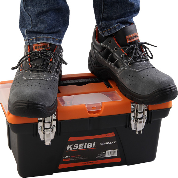 "High-Quality Plastic Tool Box with Steel Lock for Secure Storage | KSEIBI"