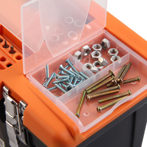 "High-Quality Plastic Tool Box with Steel Lock for Secure Storage | KSEIBI"