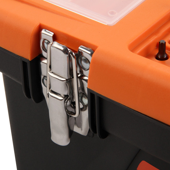 "High-Quality Plastic Tool Box with Steel Lock for Secure Storage | KSEIBI"
