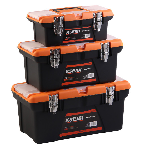 "High-Quality Plastic Tool Box with Steel Lock for Secure Storage | KSEIBI"