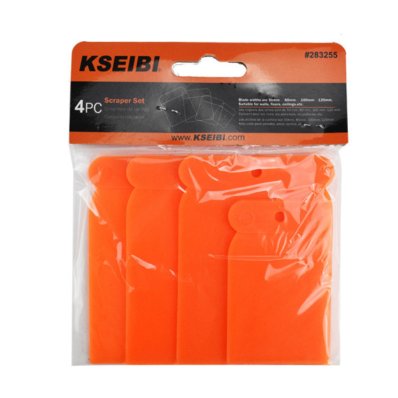 Set raclete plastic pentru curățare (4 buc) 5/8/10/12 cm | KSEIBI