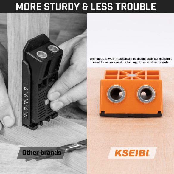 Präzises Kunststoff-Hd-Taschenloch-Jig-Set für professionelle Holzbearbeitung | KSEIBI