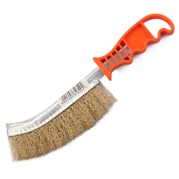 "Professional Plastic Hand Brush with Brass Coated Bristles for Efficient Cleaning | KSEIBI"
