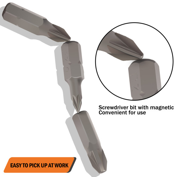 Hochwertiger Kreuzschlitz-Bit 1/4" für präzise Arbeit | KSEIBI