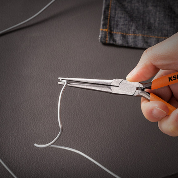 Mini pinza a becchi lunghi in PVC per lavori di precisione | KSEIBI