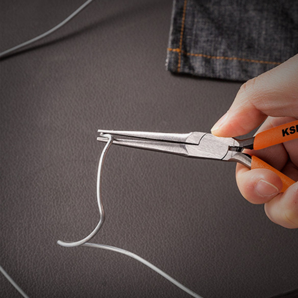 Mini pinza a becchi lunghi in PVC per lavori di precisione | KSEIBI