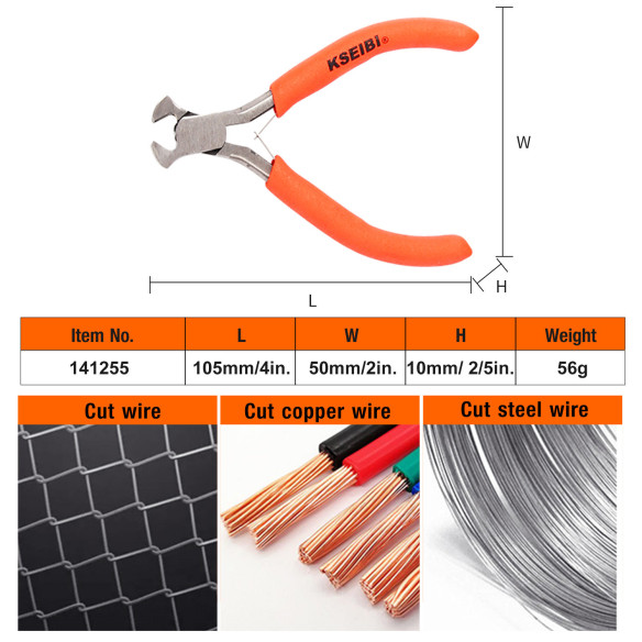Alicate mini de corte extremo para PVC de alta calidad | KSEIBI