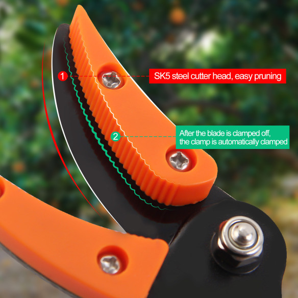 Effortlessly Trim and Hold with Long Reach Bypass Pruner | KSEIBI